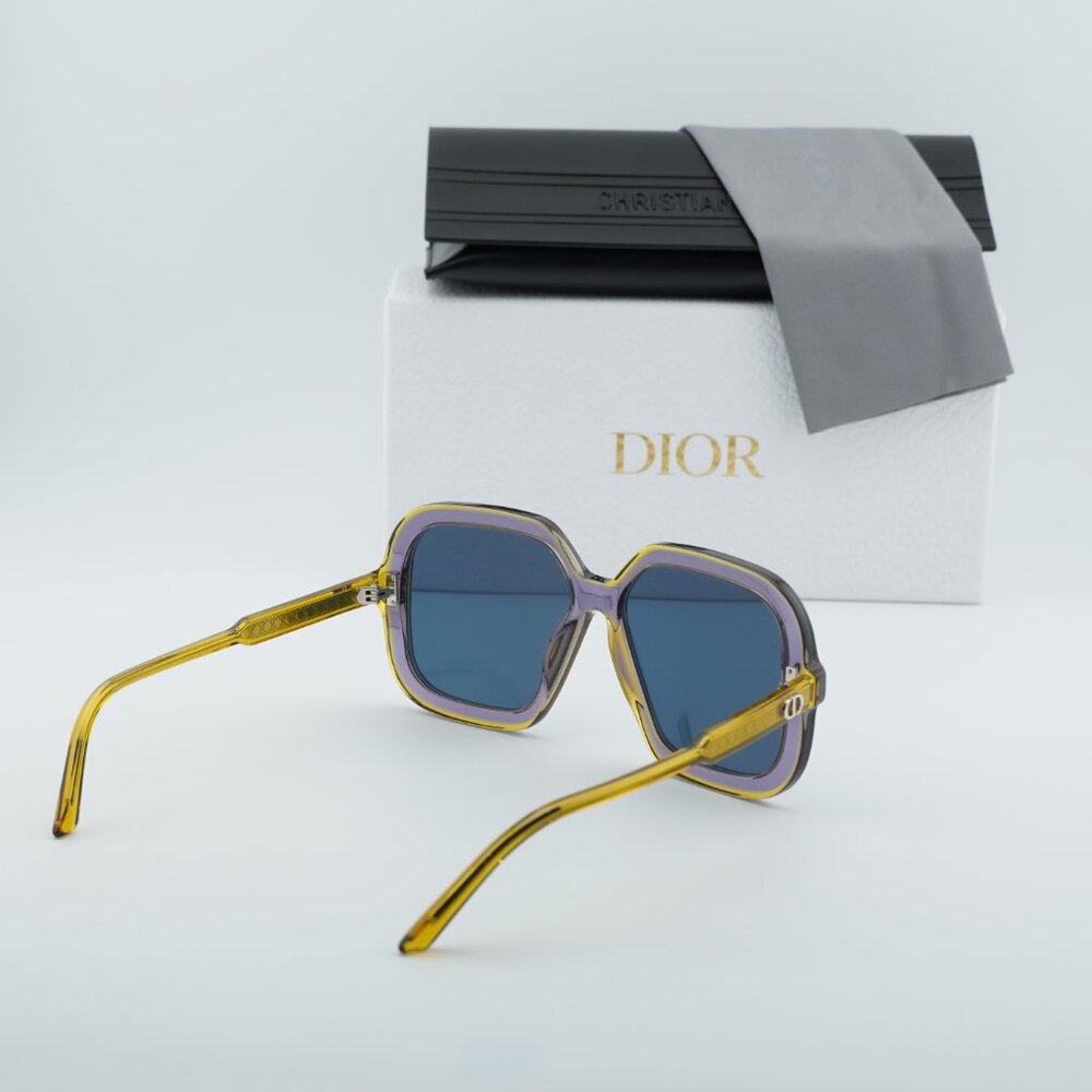 Dior DIORHIGHLIGHT S1I 60B0 Square Sunglasses - Yellow/Blue - Picture 6 of 13